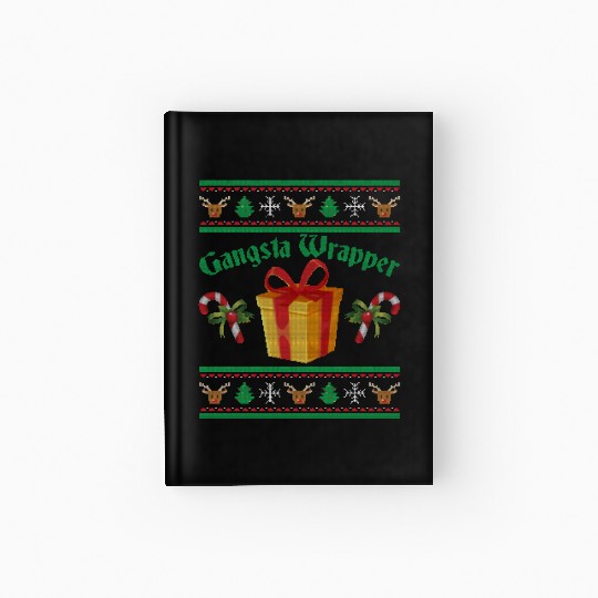 Gangsta Wrapper Christmas Candy Canes Hardcover Journal