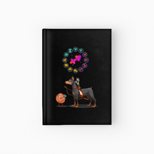 Funny Dog Lover Horoscope Sagittarius Zodiac Sign Hardcover Journal