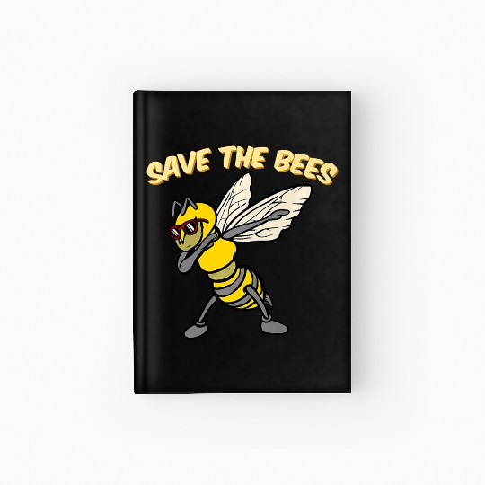 Save The Bees Hardcover Journal Dabbing Bumblebee Bee Earth Pl