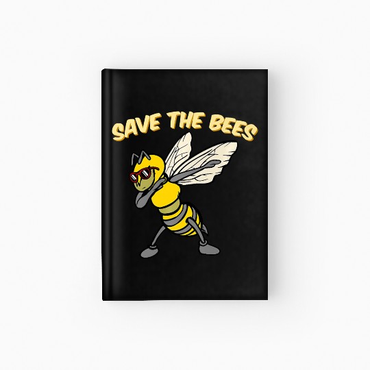 Save The Bees Hardcover Journal Dabbing Bumblebee Bee Earth Pl