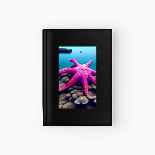 Pink starfish Hardcover Journal