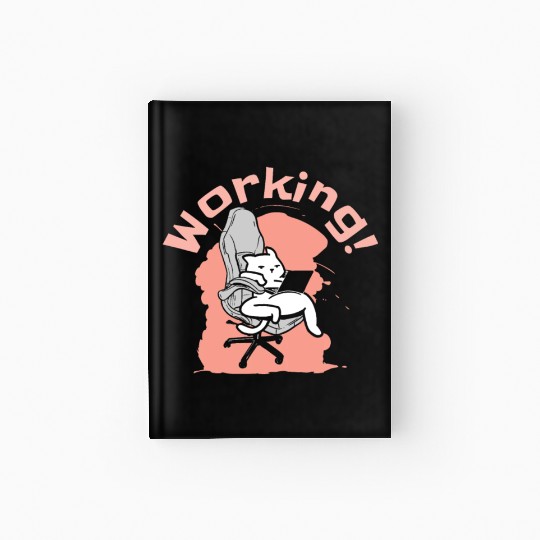 Working Cat Busy Cat Owner Professional Worker Hardcover Journal