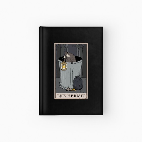 raccoon Hermit Tarot Card Hardcover Journal