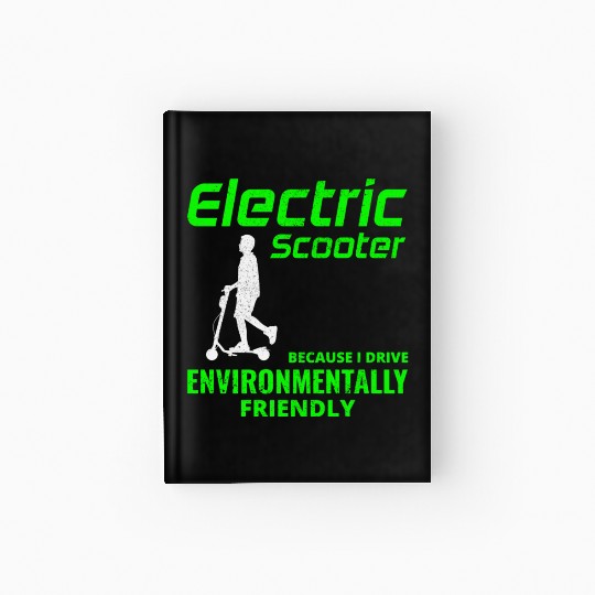 Electric Scooter Driver Motorized E-Scooter Hardcover Journal