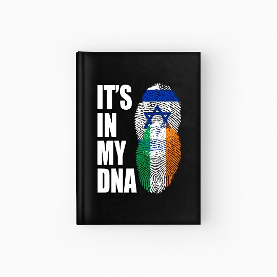 Israel And Irish Mix Heritage DNA Flag Hardcover Journal