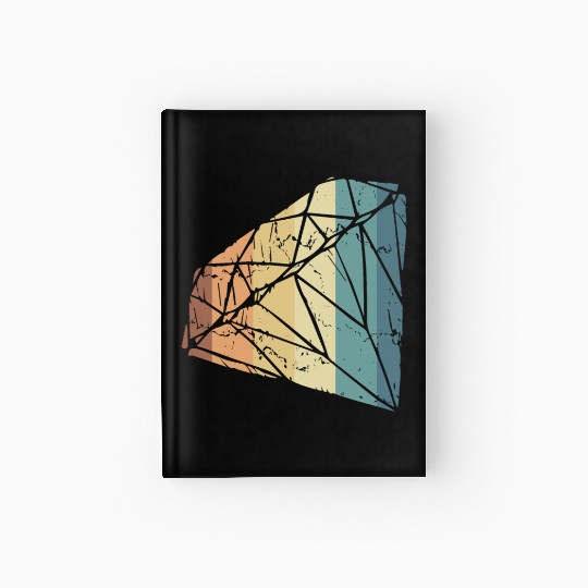Vintage Diamond Gemstone Jewelry Jeweler Coral Hardcover Journal