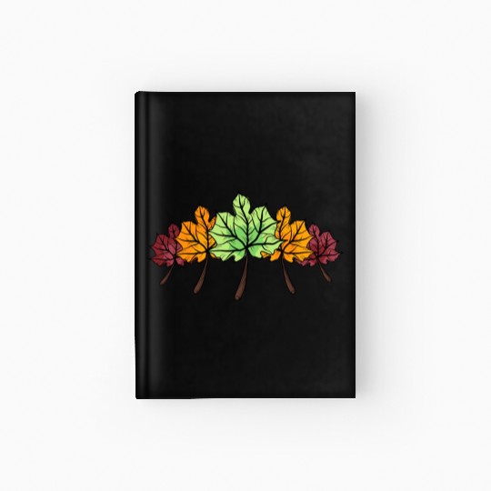 leaves fall autumn Hardcover Journal