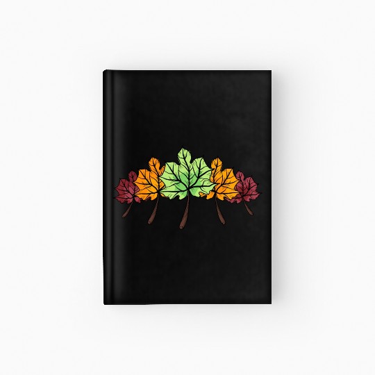 leaves fall autumn Hardcover Journal