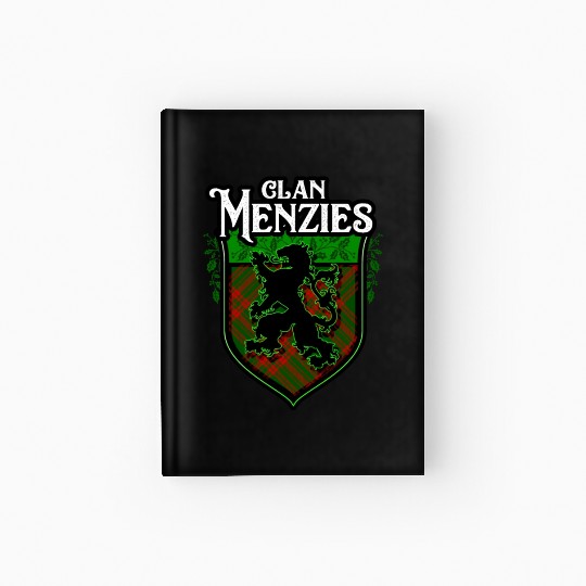 Clan Menzies Scottish Tartan Rampant Lion Celtic Hardcover Journal