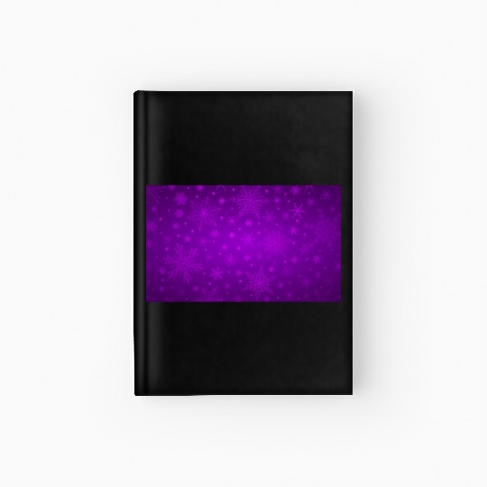 Beautiful Purple Snowflakes Pattern Hardcover Journal