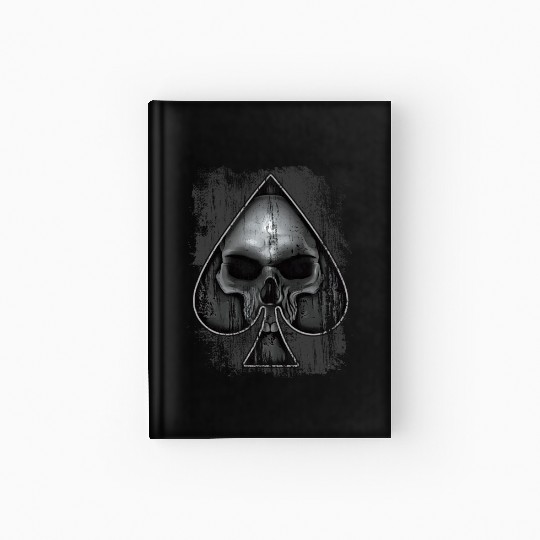 Heavy Metal Punk Poker Skull Hardcover Journal