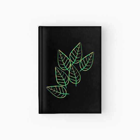 leaf icon nature green leaves Hardcover Journal