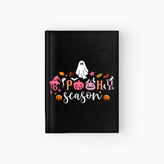 Funny Halloween Retro Spooky Season Hardcover Journal