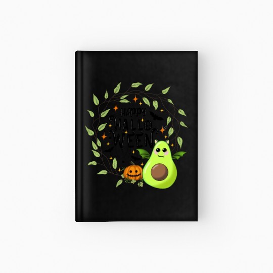 Bat Avocado - Happy Halloween Hardcover Journal