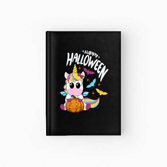 Bat Unicorn - Happy Halloween Hardcover Journal