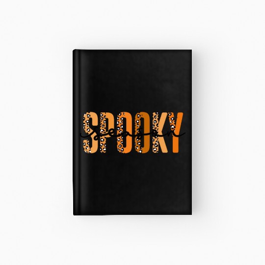 Spooky Season Halloween Leopard Hardcover Journal