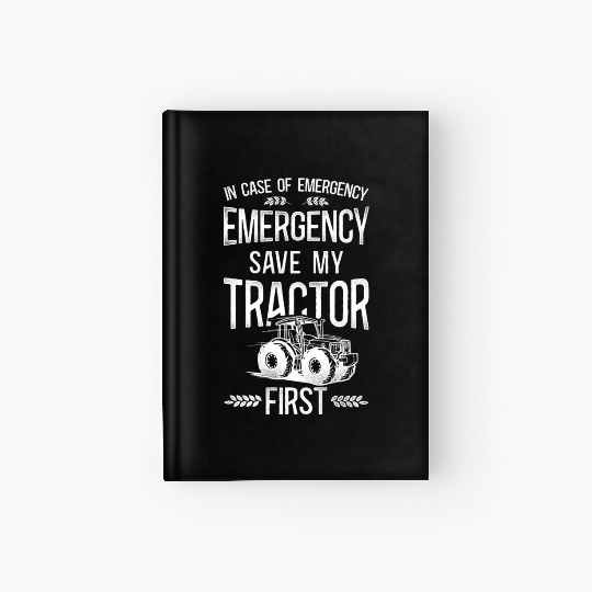 Farming Farmer Tractor Vintage In Hardcover Journal