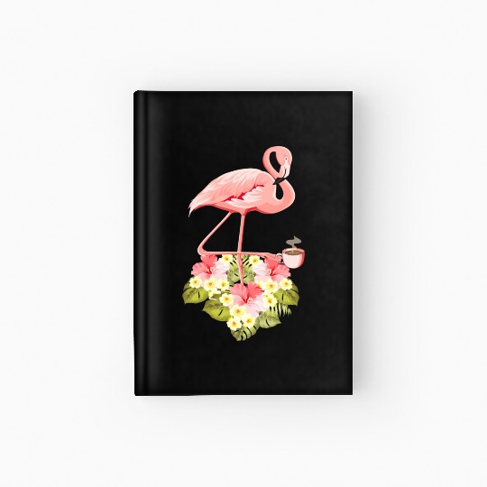 Tropical Flamingo Coffee Lover Hardcover Journal