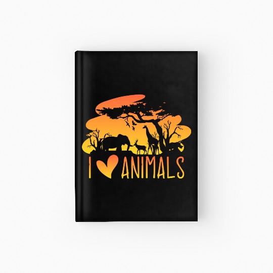 Wild Animal Lover Safari Sunset African Hardcover Journal