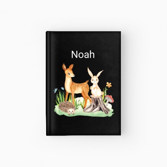 Animal deer rabbit hedgehog Noah Hardcover Journal
