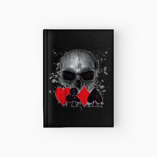 Heavy Metal Punk Poker Skull Hardcover Journal