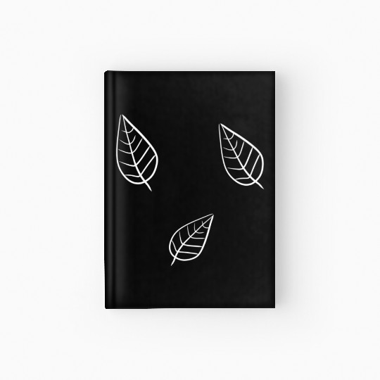 leaf icon nature three leaves Hardcover Journal