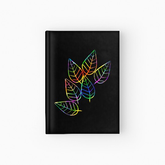 leaf icon nature colorful rgb leaves Hardcover Journal
