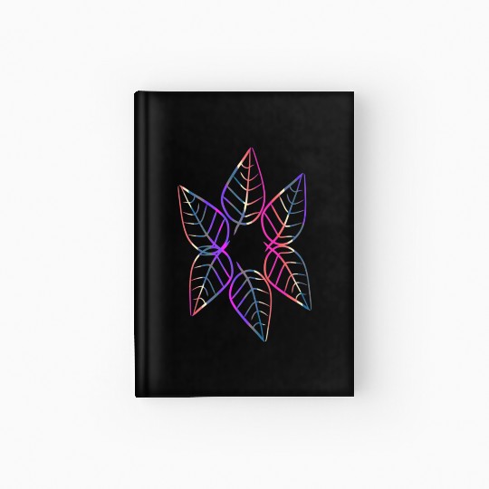 leaf icon nature purple pattern leaves circle Hardcover Journal