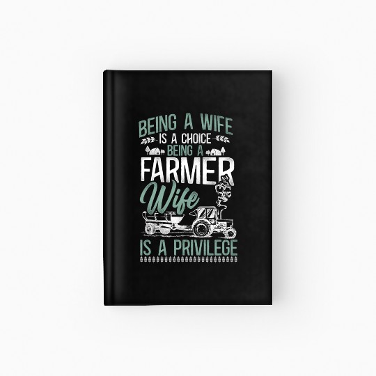 Farming Farmer Wife Tractor Hardcover Journal
