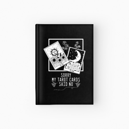Gothic Moon Sun Tarot Card Said No Halloween Hardcover Journal