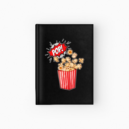 Retro Movie Popcorn Lover Hardcover Journal