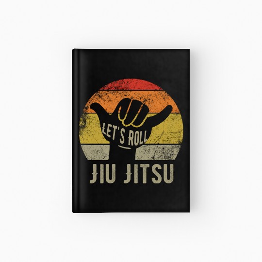 Jiu Jitsu costume of vintage BJJ let's roll Hardcover Journal