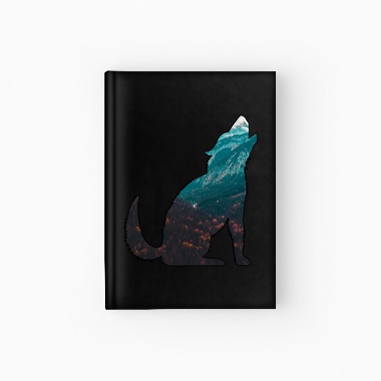 The Wilderness calls Wolf Forest Mountains Nature Hardcover Journal