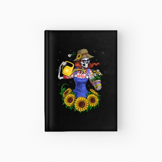 Skeleton Gardening Plants Hardcover Journal