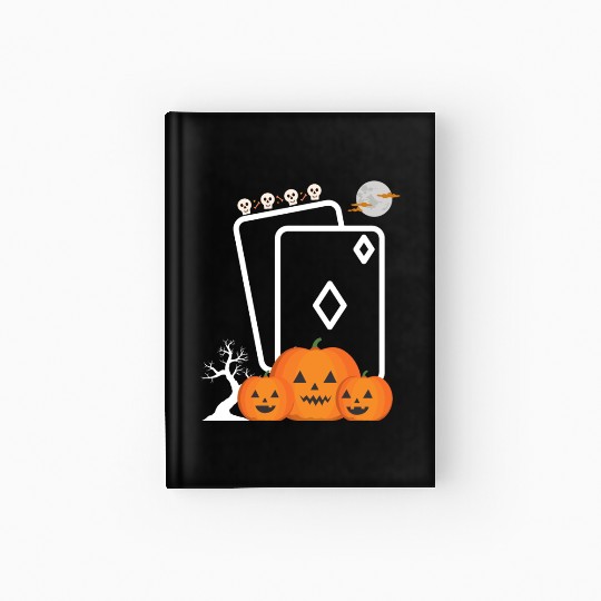 playing card Pumpkin halloween Hardcover Journal