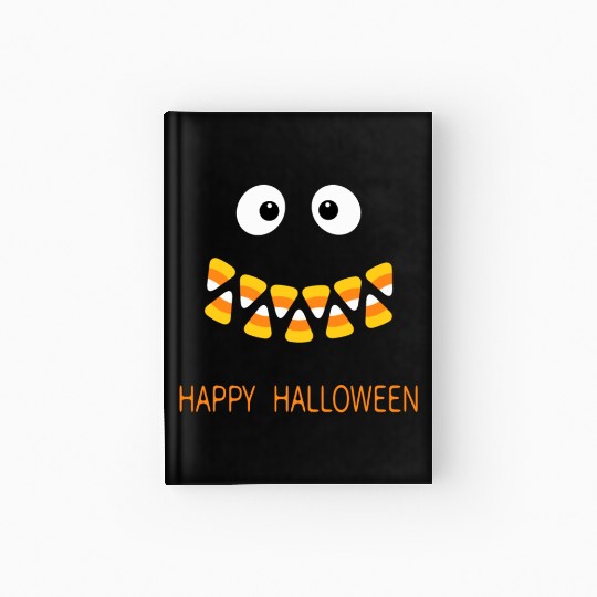 Cute Candy Corn Face For Halloween Costume Hardcover Journal