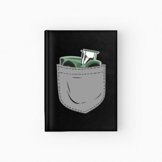 Farming Farmer Pocket Tractor Hardcover Journal