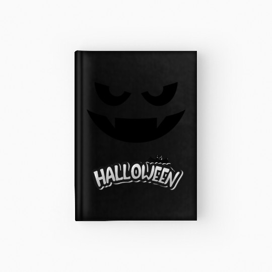 Scary Halloween Pumpkin Face Hardcover Journal