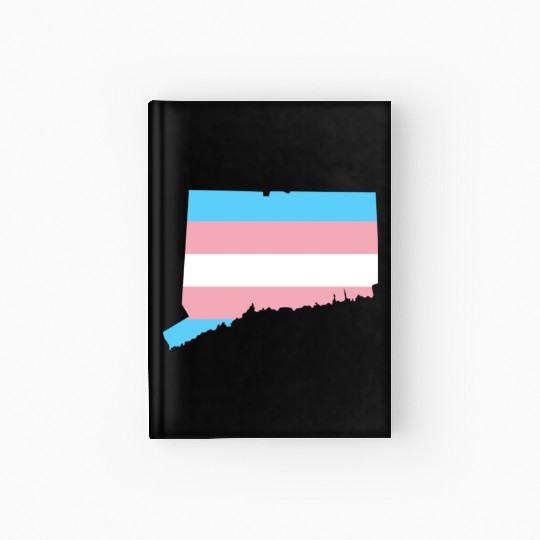 Trans Flag Connecticut LGBT Pride Support Hardcover Journal