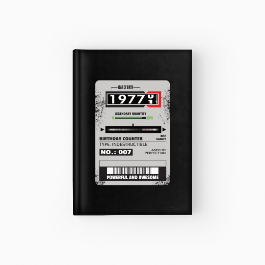 electricity meter birthday 1977 electrician gift Hardcover Journal
