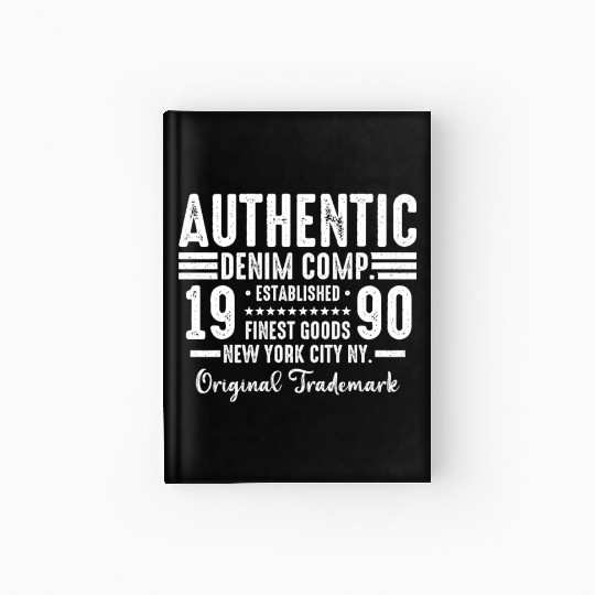 New York City Born In 1990 Vintage Birthday Hardcover Journal