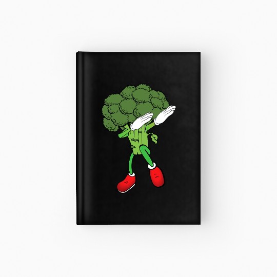 Cute Funny Dancing Broccoli Veggie Lover Hardcover Journal