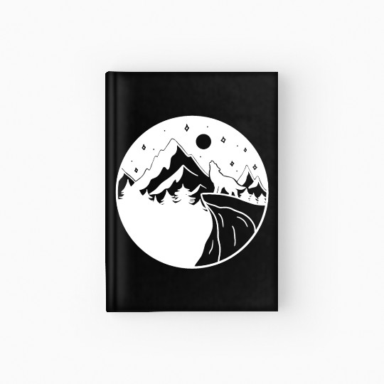 Wolf on the Mountain Hardcover Journal
