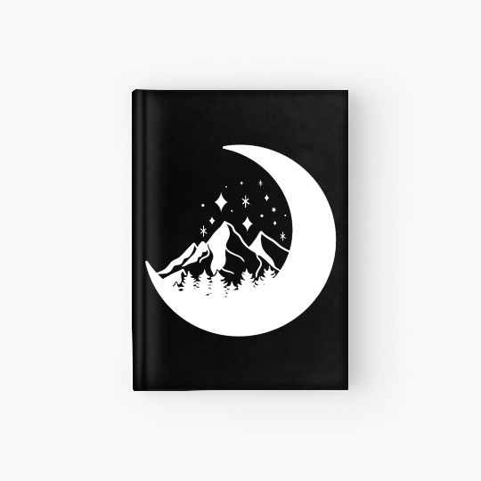 Mountains in the moon Full moon Hardcover Journal