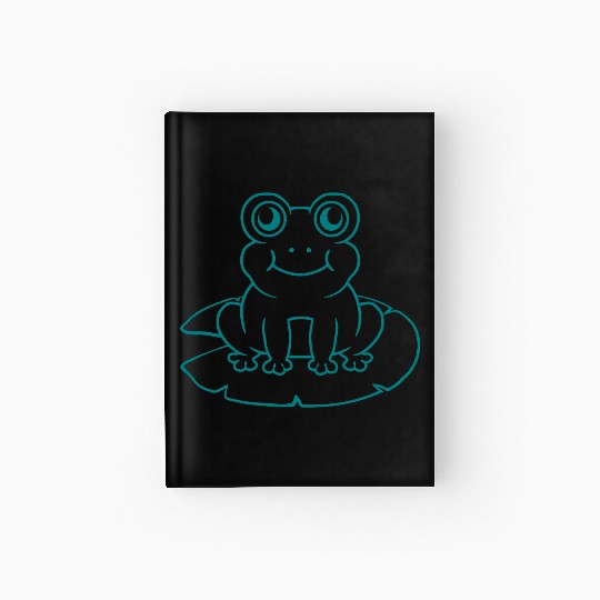 Water lily sea leaf frog Hardcover Journal