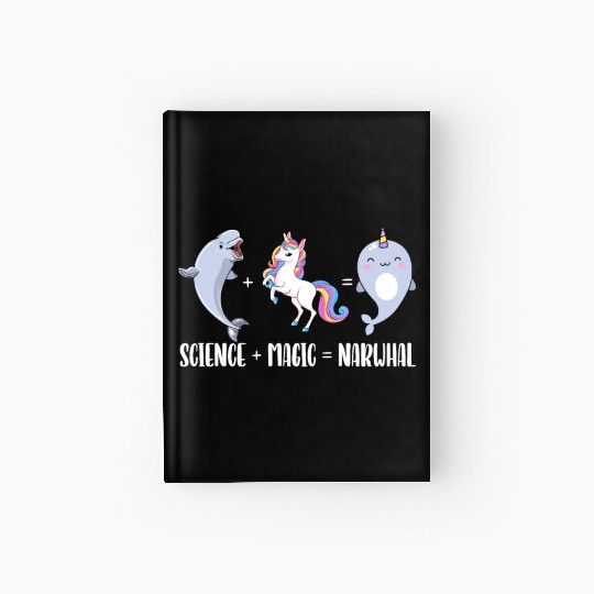 Science Magic Narwhal Unicorn Of The Sea Animal Hardcover Journal