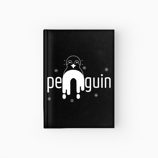 Cute penguin - adorable workout - penguin design Hardcover Journal