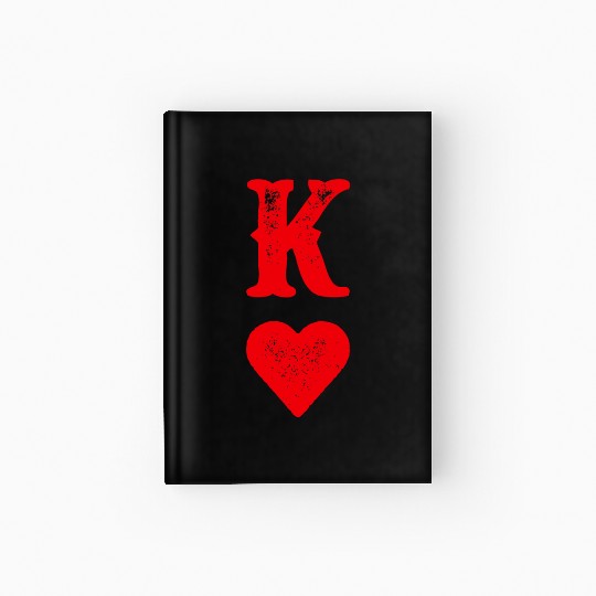 King Of Hearts Playing Cards Couples Halloween Cos Hardcover Journal