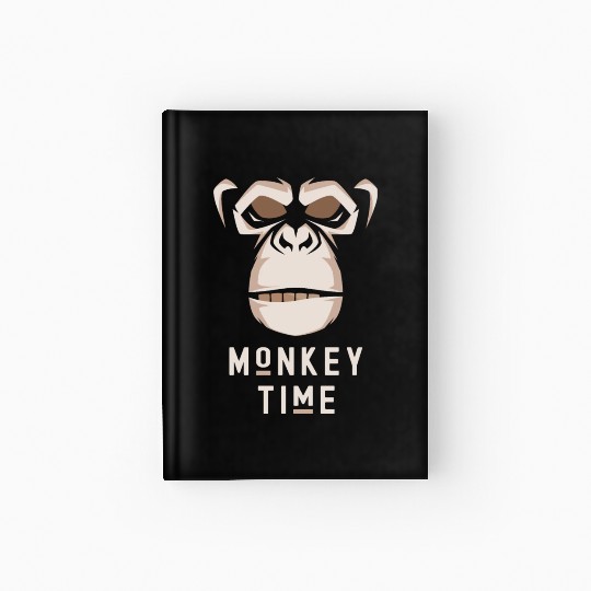 It's Monkey Time Cute Adorable Funny Monkey Face Hardcover Journal