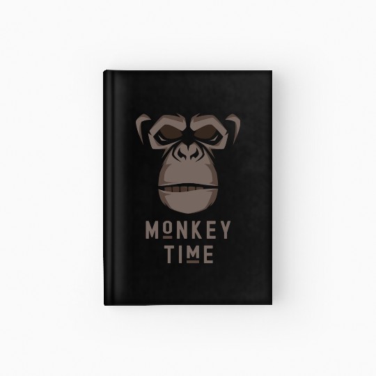 It's Monkey Time Cute Adorable Funny Monkey Face Hardcover Journal